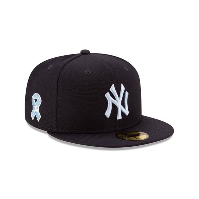 Blue New York Yankees Hat - New Era MLB Father's Day 59FIFTY Fitted Caps USA8671234
